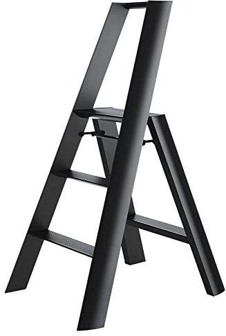 Hasegawa Lucano Marchepied large à 3 marches, certifié ANSI, noir