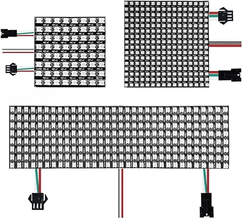 TOPXCDZ WS2812B RGB LED Digital Flexibel Individuell Adressierbar Panel Light WS2812 8x8 16x16 8x32 Modul Matrix Bildschirm DC5V (16X16 256 Pixel)
