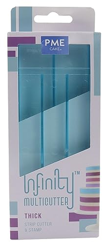 PME IMC200 Infinity MultiCutter-Thin Stripes, Set of 2, Plastic, Blau