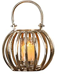 GILDE Kerzenleuchter Windlicht - aus Aluminium - Deko Wohnzimmer - Weihnachtslicht - Ø 23 cm