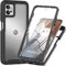 XINNI Cover per Motorola Moto G32, Protezione Schermo Integrata 360 Gradi Antiurto Custodia, Rugged Doppia Faccia Bumper Trasparente Full Guscio Fronte Retro Case, Nero