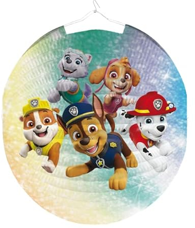 amscan Paw Patrol Papierlaterne, Kindergeburtstagsdekoration, 25 cm, Papier, Mehrfarbig, one Size