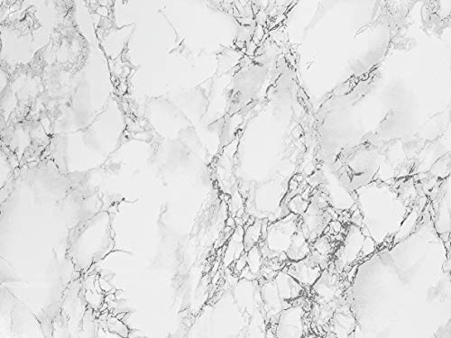 DecoMeister Papel Adhesivo Efecto Mármol Lámina Autoadhesiva Para Muebles Armario Vinilo Decorativo Para Puertas Pared Cocina En Rollo Película Para Forrar 90 x 50 cm Mármol Gris
