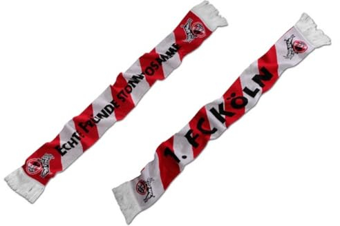 1. FC Köln Schal - Echte Fründe - Fanschal Strickschal - Plus Lesezeichen I love Köln
