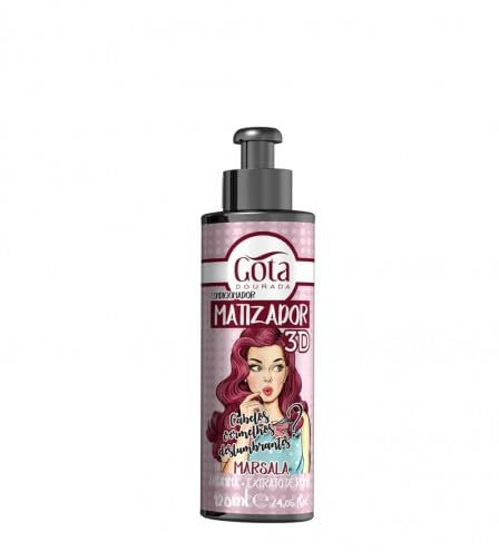 Gota Dourada Acondicionador Matizador 3D Marsala 120ml