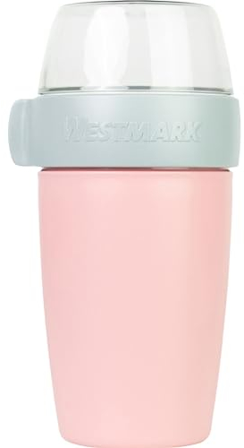 Westmark Müslibecher – praktischer Joghurtbecher to go, Becher ideal für Müsli, Suppe, Porridge oder Joghurt, Mikrowellen- und Tiefkühler-geeignet – 700 ml, BPA-frei, Rosa