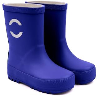 Mikk-line Stivali di gomma per bambini | Stivali da pioggia con dettagli riflettenti – Stivali impermeabili per bambini, leggeri e antiscivolo, comodi stivali per bambini per tutte le stagioni, Blu
