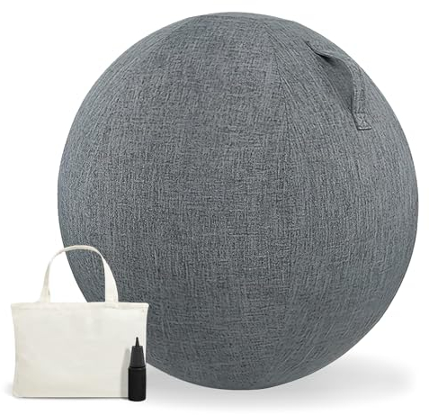 YushengTai Sitzball Abdeckung Ø 65cm, Gymnastikbal Abdeckung, Yoga Ball Abdeckung Balance Ball Schutzhülle Faltbar Schutzhülle Für Fitnessball Pilates Yogaball,Dunkelgrau,65cm (ohne Gymnastikball)