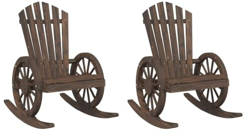 vidaXL Adirondack-Schaukelstühle 2 STK. Massivholz Tanne