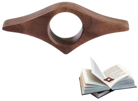 RDNKVB Medium Book Accessories - Library Gifts - Gift for Bookworms, Gift for Book Lovers, Gifts for Bookworms - Reading Accessories - Handmade Walnut Thumb Thing - Book Page Holder