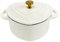 LVYUDS Forme de Coeur Cocotte, émaillé Fonte Faitout Doubles Poignées Induction Cuisinier Compatible Approprié Soupe Ragoût Idéal Cadeau pour Cuisiniers (Color : White, Size : HEART SHAPE_350ML)