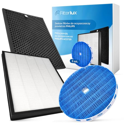 3 PACK FÜR LUFTREINIGER HEPA FILTER AKTIVKOHLEFILTE LUFTBEFEUCHTER FILTER KOMPATIBEL MIT PHILIPS AC2729 Zubehör für Philips Luftreiniger Hochwertige Ersatzfilter