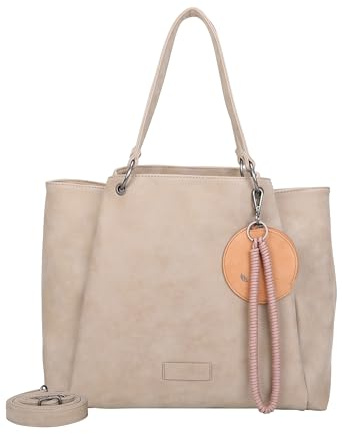 Fritzi42N Vintage Shopper Kunstleder Damen Handtasche Umhängetasche Festival City vegan abnehmbare Tasche Vintage-Waschung 33 x 45 x 18 cm – Schwarz, Rosa, Braun, Grün, Grau, Pink, Blau, Curry
