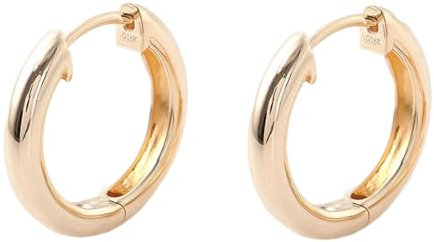 Ayoiow 18 Karat Gelbgold Ohrringe Hochzeit Huggie Ohrringe Creolen