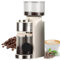 Electric Coffee Grinder, Coffee Bean Grinders with 25 Precise Grind Setting, 250 g Bean Hopper, Brush, 80W Anti-static Conical Burr Coffee Mill for Drip, Pour Over, Espresso white