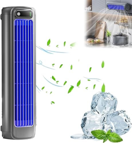 DUBEI Libiyi Cooling Ace Sherum Cooling Ace Sherum - Ventilador de aire acondicionado con batería recargable con 3 velocidades y pantalla LED, enfriador de aire para habitación y patio