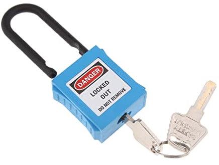 PL38-KD 38mm PVC Curved Safety Lockout Padlock Blue 90x40x19mm