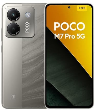 Xiaomi POCO M7 Pro 5G - Smartphone de 12+256GB, Cámara de 50 MP Sony con OIS, Pantalla AMOLED de 6,67 120 Hz, Carga Turbo de 45W, Cargador no Incluido, Plata (Versión ES)