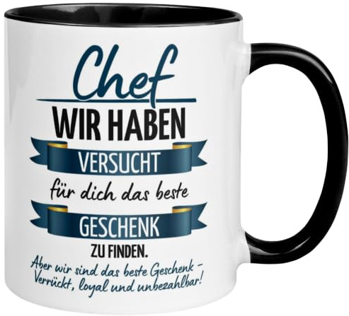 Chef Tasse | Wir haben versucht für dich das beste Geschenk zu finden | Bester Chef Geschenk Weihnachten Geburtstag Beförderung