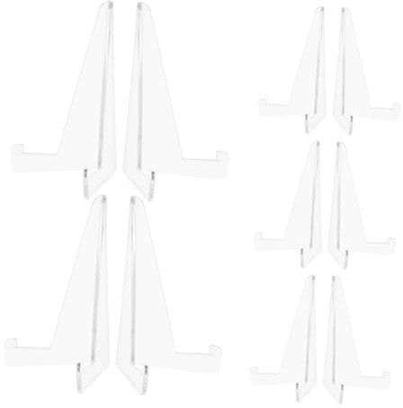 GARVALON 25stücke Acryl-staffelei Für Münzdisplay Dreieckiger Stand Für Sammelkarten Medaillenhalter Stabiler Für Kleine Objekte