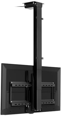 tv deckenhalterung elektrisch, tv Halterung Decke elektrisch Mit Drahtlose Fernbedienung und Speicherfernbedienung, Höhenverstellbare Lift 130cm, zum für 32-70 Zoll Fernseher (Lift 90-220)