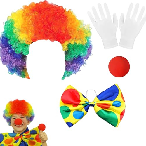 Eterspr 5 Stück Clown Kostüm Accessoire, Clown Kostüm, Geeignet Kostümzubehör Für Karneval, Ostern Und Halloween