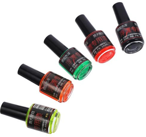 HEMOTON Wasserfeste Floatfarben 5 Stück Fluoreszierende Angelposenfarben Für Klare Sichtbarkeit Beim Angeln Leicht Tragbar Umweltfreundlich