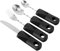 MAGICLULU 4Pièces Set de Ustensiles Adaptatifs Pliables Inoxydable pour Personnes Âgées Couverts Ergonomiques Antidérapants pour Aide à Prise Main Ustensiles de Table Pratiques