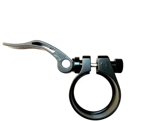 SJHFKDK Sattelkloben,Sattelklemme Aluminiumlegierung Fahrrad Sattelstützenklemme 35 38 40 40,8 41 mm Fahrrad Radfahren Sattelstützenklemme Schnellspanner Fahrrad Ersatzteile(39mm Black)