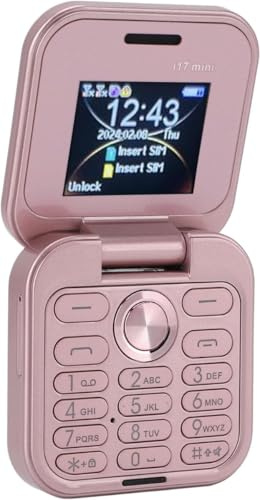 Generico Telefono cellulare i17Pro mini flip scheda SIM 2G piccolo display cellulare pieghevole