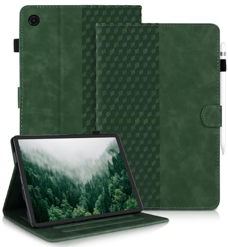CASAFUNY Hülle für Samsung Galaxy Tab A11 Plus 2025/A9 Plus 11 Zoll,Grün | PU Leder,Magnetische,Multi-Winkel,Schützhülle für Galaxy Tab A11+ /A9+ Tablet SM-X236B/X230