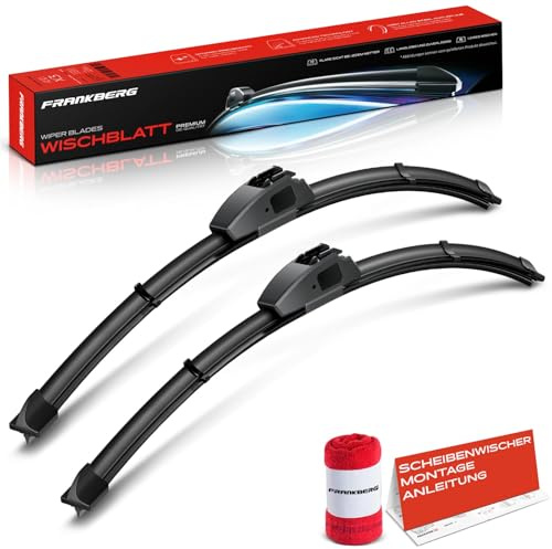 Frankberg 2x Scheibenwischer Wischerblätter Vorne 550mm/550mm | Kompatibel mit A6, SLK R170, Citan W415, M-Klasse W163, 911, B.o.x.s.t.e.r, C.a.y.m.a.n, Coupe 89 8B3, 100, V8