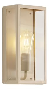 Qazqa classic-antique außen Wandleuchte, Außenlampe, Wandlampe für den Garten - Rotterdam - Beige, max. 15W, Geeignet für LED, 16cm, IP44, Rechteckig