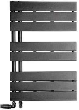 Badheizkörper LUXRAD Atakama 745 x 500 mm schwarz matt Seite