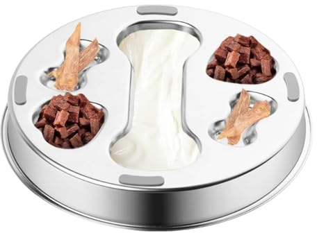 per cani con freno per mangiare, in acciaio , antiscivolo, reversibile, per cuccioli, gatti e piccoli animali – per occupazione, utilizzo, per la formazione, per interni ed esterni
