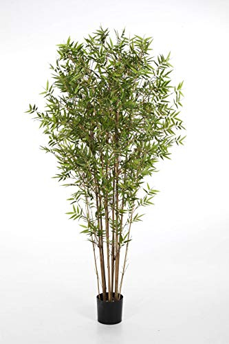 artplants.de Bambou Japonais Artificiel KANAYO, 4055 Feuilles, Vert, 210cm - Plante Artificielle - Bambou décoratif