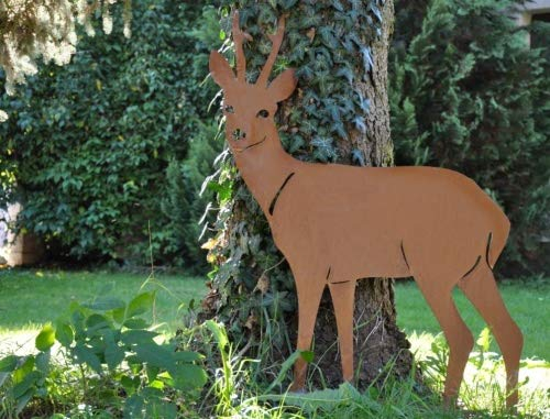 Japan Koi Edelrost Rehbock stehend 95cm hoch