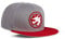 Rebel by Nature RC1 - Snapback Cap Logo Mütze Unisex Kappe Hat Sport Baseball 100% Acryl - Collection No1-6Panel ORIGINAL Rebel (Ruby-Grey)
