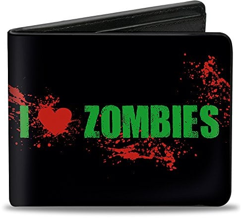 Buckle-Down Men's Bifold Wallet Zombies Bi-Fold, Multicolor, 4.0 x 3.5