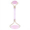 Massage Facial, Akozon Naturel Double Tête Rose Quartz Jade Minceur Visage Massage Rouleau de Beauté pour Visage Cou Corps D'oeil(Or)