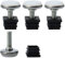 sourcing map 4pcs Pieds de Meubles Réglables Nivellement Patin Base Jambe Pied de Table Chaise Ajustables Protection Sol 20 x 20mm Carré Tube Inserts Glisse