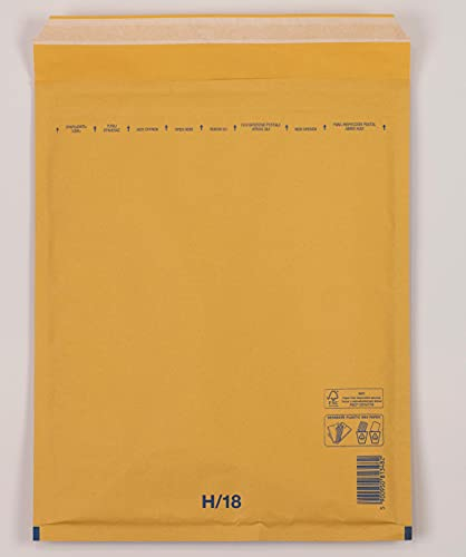 100 Stück Luftpolsterumschläge Luftpolstertaschen Versandtaschen Gr. H8 / DIN B4 (290 x 370 mm außen) Farbe braun
