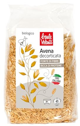 Baule volante Avena decorticata biologica - Cereale integrale naturale - Ricca di fibre e proteine ​​- Ideale per zuppe, insalate e colazioni salutari