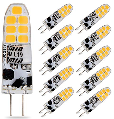 Eco.Luma G4 LED Lampen 2W 200LM, Ersetzt 10W 20W Halogenlampe, Warmweiß 3000K 12V AC/DC LED Leuchtmittel Birnen, Nicht Dimmbar Stiftsockellampe G4 Glühbirne, 360° Abstrahlwinkel, 10er Pack