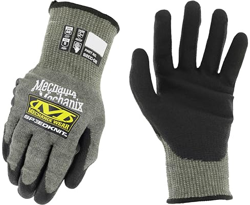 Mechanix Wear SpeedKnit S2CC06 Safety Gloves, Cut Resistant, Green - XL | Maximum level mechanical protection, heavy duty abrasion barrier, touchscreen capable, machine washable work gear