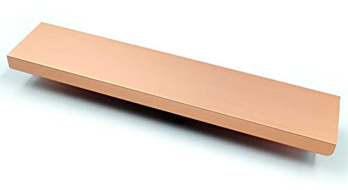 Paquete de 8 tiradores de bordes para cajones, de 15 cm de longitud total, oro rosa cepillado, tiradores ocultos para cajones de gabinete de cocina, garaje, PW5018BRG128