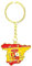 BDM Espagne Porte-clefs Silhouette Originale du Pays et Le Drapeau National pour Les Hommes et Les Femmes.