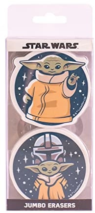 Grupo Erik Radiergummi Set Grogu Baby Yoda - Radiergummi Kinder und Erwachsene - Radierer Star Wars The Mandalorian Child, GOM053
