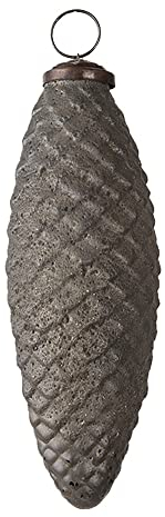 Clayre & Eef Christbaumkugel grau Ø 6x17 cm 6GL3101