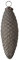 Clayre & Eef Christbaumkugel grau Ø 6x17 cm 6GL3101